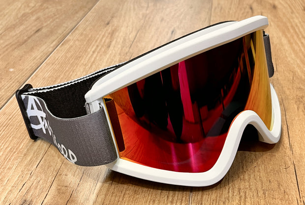 Anticorp Brumby Goggle - White w/ Red Mirror