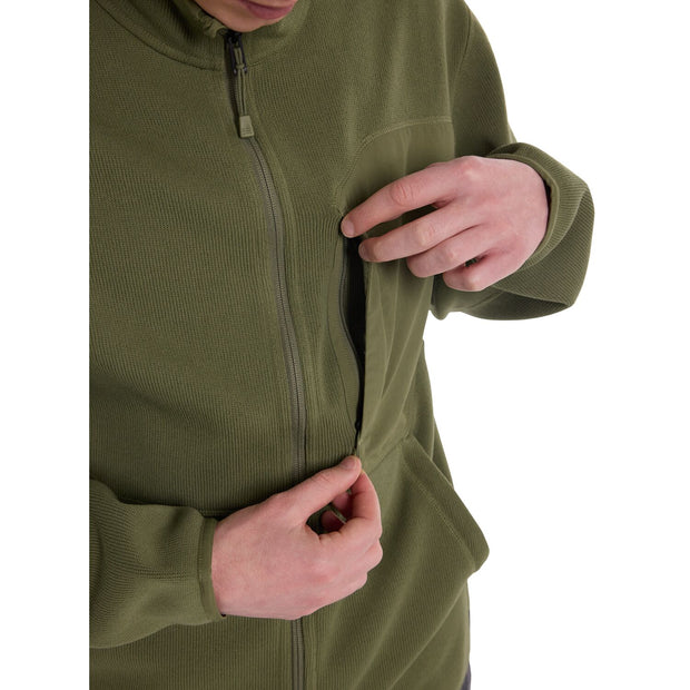 Men's Textured Fleece Hoodie - All In Motion™ Moss Green L